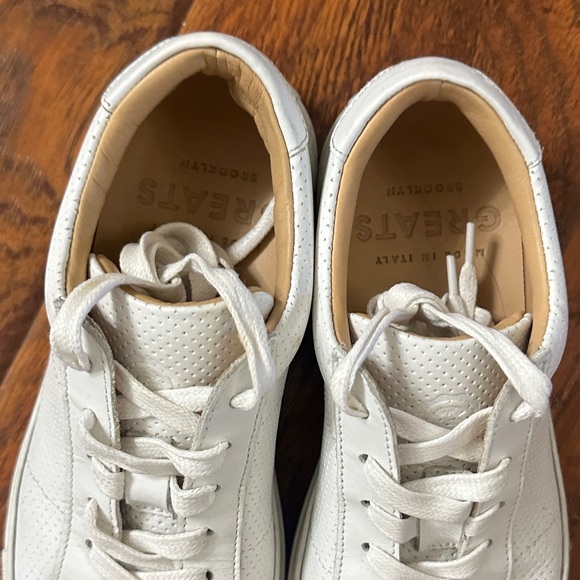 GREATS Royale Perforated Leather Sneakers –White, Women’s Size 6 (Made in Italy)
